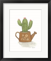 Framed Watering Can Cactus