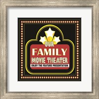 Framed 'Family Movie Theater' border=
