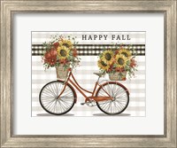 Framed Happy Fall Bicycle