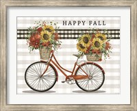 Framed Happy Fall Bicycle
