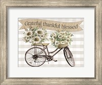 Framed Grateful, Thankful, Blessed Bicycle