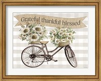 Framed Grateful, Thankful, Blessed Bicycle