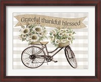 Framed Grateful, Thankful, Blessed Bicycle