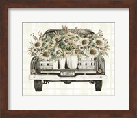 Framed Sunflower Truck