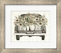 Framed Sunflower Truck