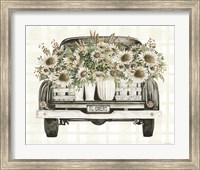 Framed Sunflower Truck