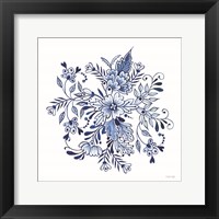 Blue & White Flowers II Framed Print