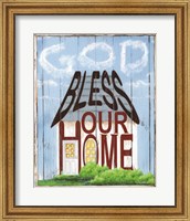 Framed God Bless Our Home
