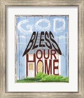 Framed God Bless Our Home