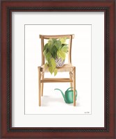 Framed Plant Lover Wicker Chair