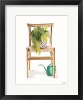 Framed Plant Lover Wicker Chair