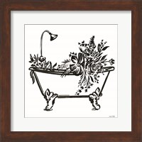 Framed Vintage Floral Tub I