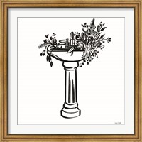 Framed Vintage Floral Sink