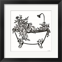 Framed Vintage Floral Tub II