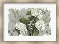 Framed Hydrangeas in White