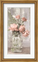 Framed Cottage Peach Roses