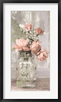 Framed Cottage Peach Roses