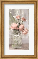 Framed Cottage Peach Roses