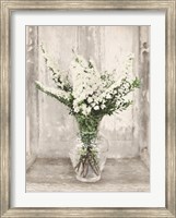 Framed Bridal Veil Flowers