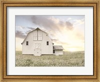 Framed White Summer Barn