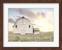 Framed White Summer Barn