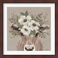 Framed Flora the Jersey Cow