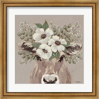 Framed Flora the Jersey Cow