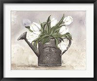 Framed Watering Can Tulips