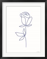 Framed One Line Flower I