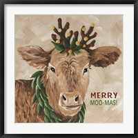 Framed Merry Moo-mas