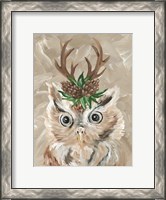 Framed Christmas Owl