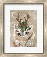 Framed Christmas Owl