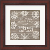 Framed Comfy Cozy Snowflakes