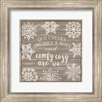 Framed Comfy Cozy Snowflakes