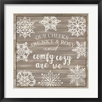 Framed Comfy Cozy Snowflakes