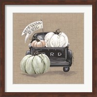 Framed Pumpkin Truck