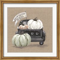 Framed Pumpkin Truck