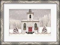 Framed Christmas Church