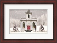 Framed Christmas Church