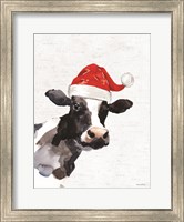 Framed Christmas Cow
