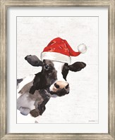 Framed Christmas Cow