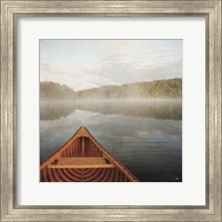 Framed 'Calm Waters Canoe I' border=