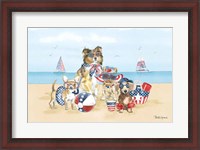 Framed Patriotic Paws I