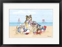 Framed Patriotic Paws I