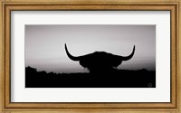 Framed Bull Set BW Crop