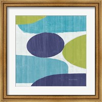 Framed Costa Del Sol II Blue Green