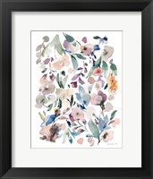 Framed Breezy Florals III Colorful