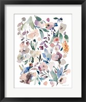 Framed Breezy Florals III Colorful