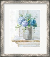 Framed Morning Hydrangeas I