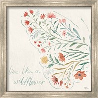 Framed 'Wildflower Vibes VI' border=